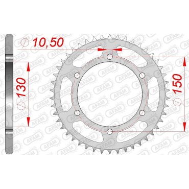 Зірка AFAM 520 Steel Chainwheel - Yamaha [Silver]