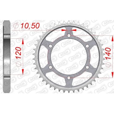 Зірка AFAM 530 Steel Chainwheel - Kawasaki [Silver]