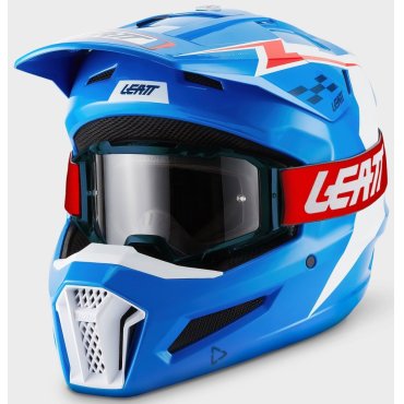 Шолом LEATT Moto 3.5 Helmet + Goggle [Blue]