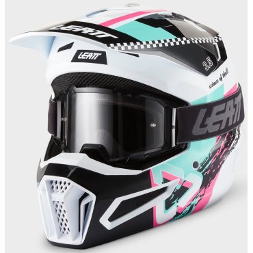 Шолом LEATT Moto 3.5 Helmet + Goggle [Pink]