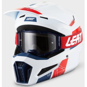 Шолом LEATT Moto 3.5 Helmet + Goggle [White]