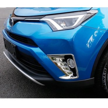 Toyota RAV4 Mk4 2016+  хром накладки  на передние противотуманные фары тип B