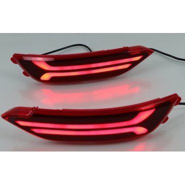 Hyundai Tucson TL 2015 LED вставки катафоты в задний бампер 3 режима 