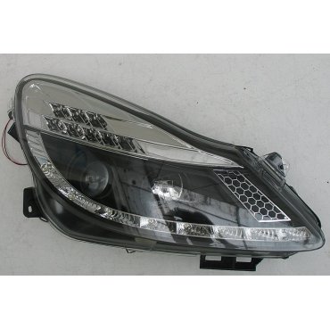 Opel Corsa D оптика передняя черная LED