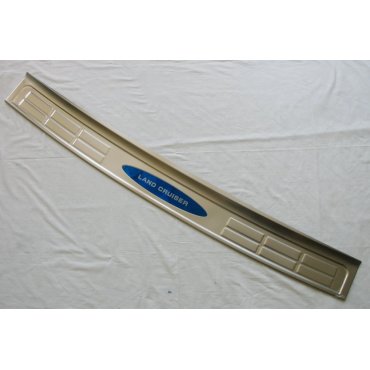 Toyota Land Cruiser 200 2016+ накладка защитная на задний бампер с лого синий