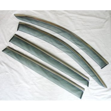 Audi Q7 2016+  ветровики дефлекторы окон ASP с молдингом нержавеющей стали / sunvisors